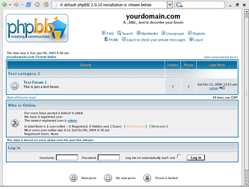 phpBB example forum